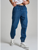 Джинсы джоггеры на резинке