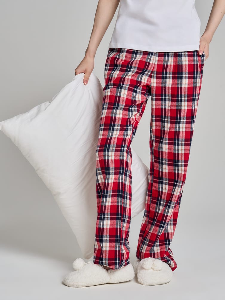 Пижамные брюки в клетку