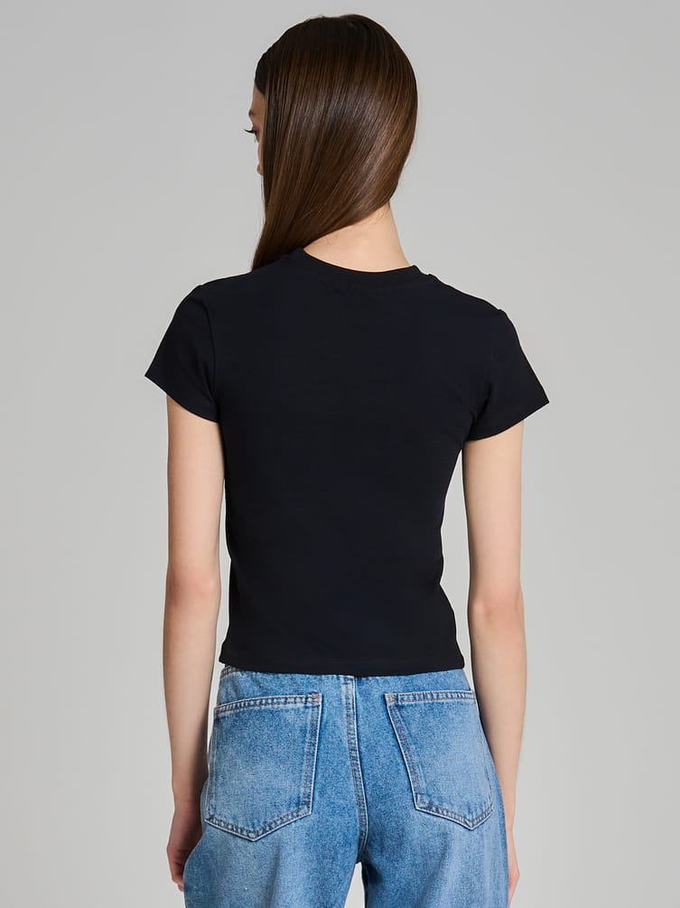 Футболка облегающая с надписью Fantastic