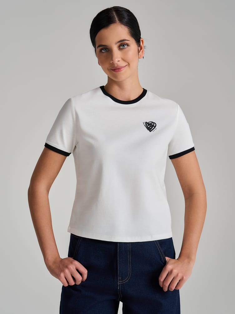 Облегающая футболка с принтом