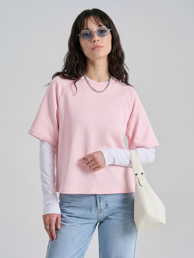 Свитшот с коротким рукавом