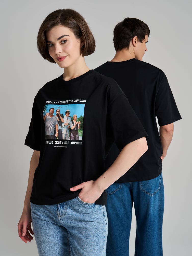 Футболка оверсайз с принтом Мосфильм