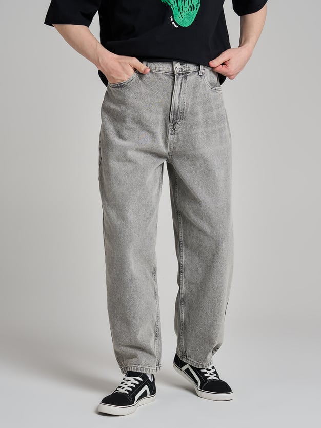 Джинсы багги широкие