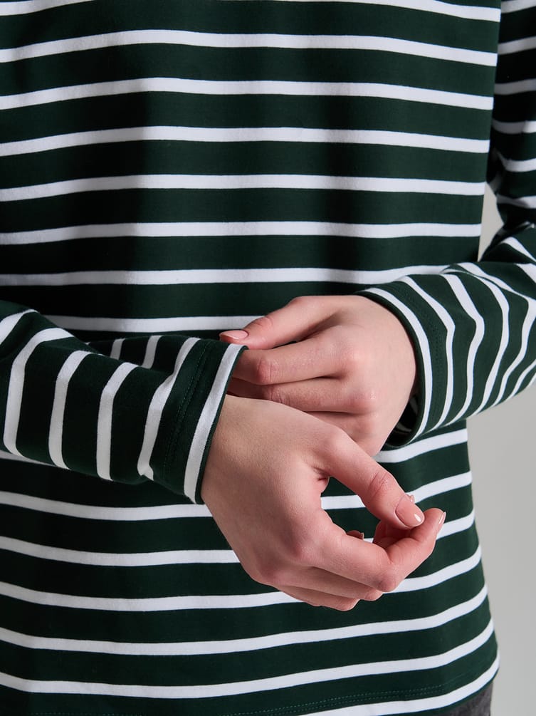 Полосатый лонгслив свободного кроя