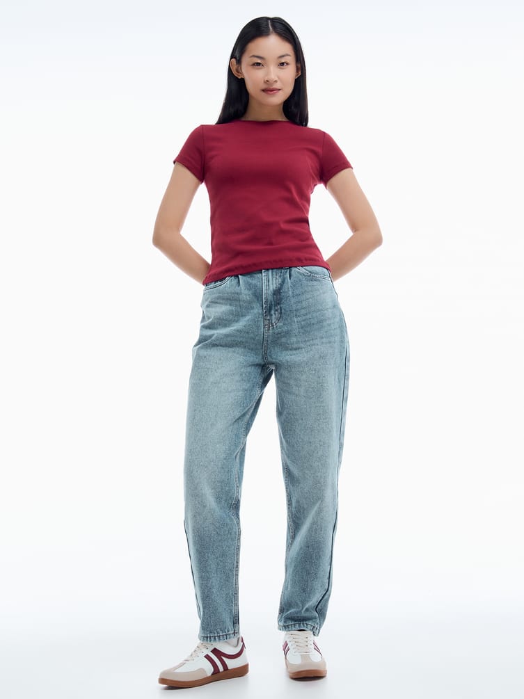 Джинсы Balloon с высокой талией