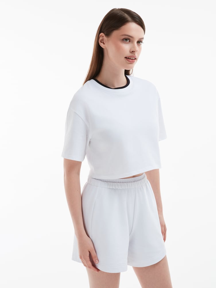 Короткая футболка оверсайз Color Basic