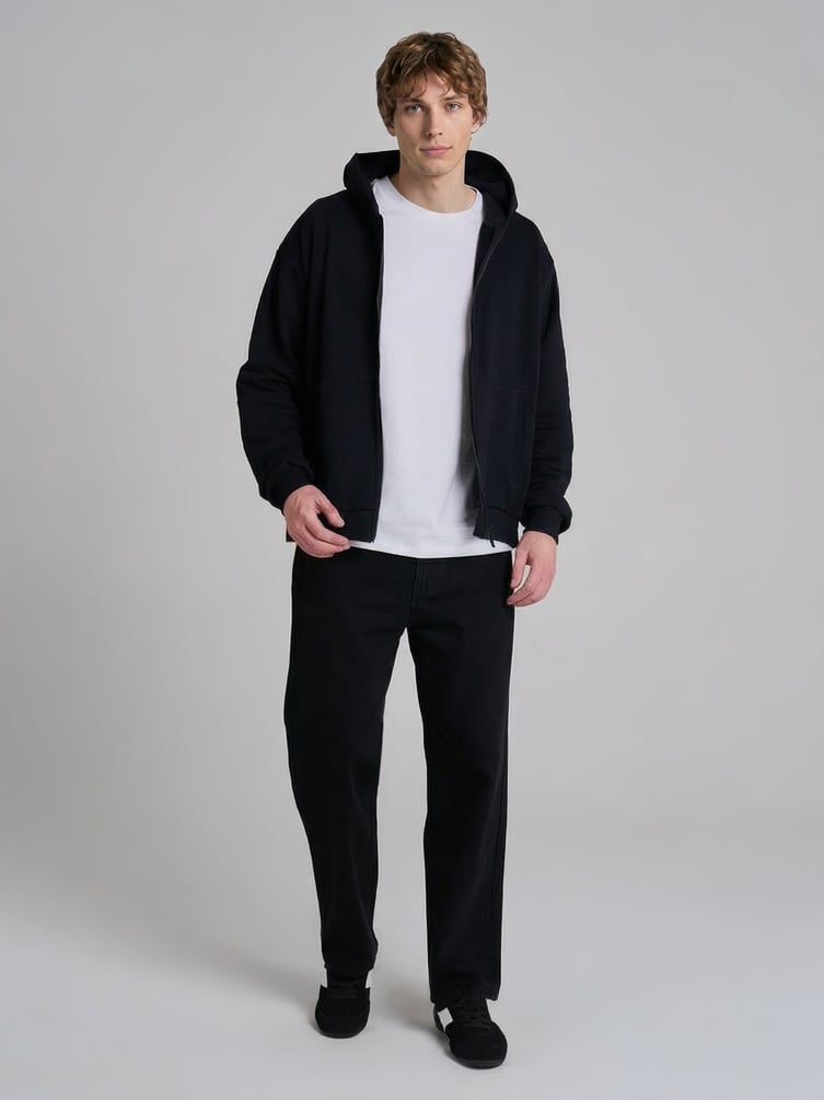 Джинсы багги зауженные