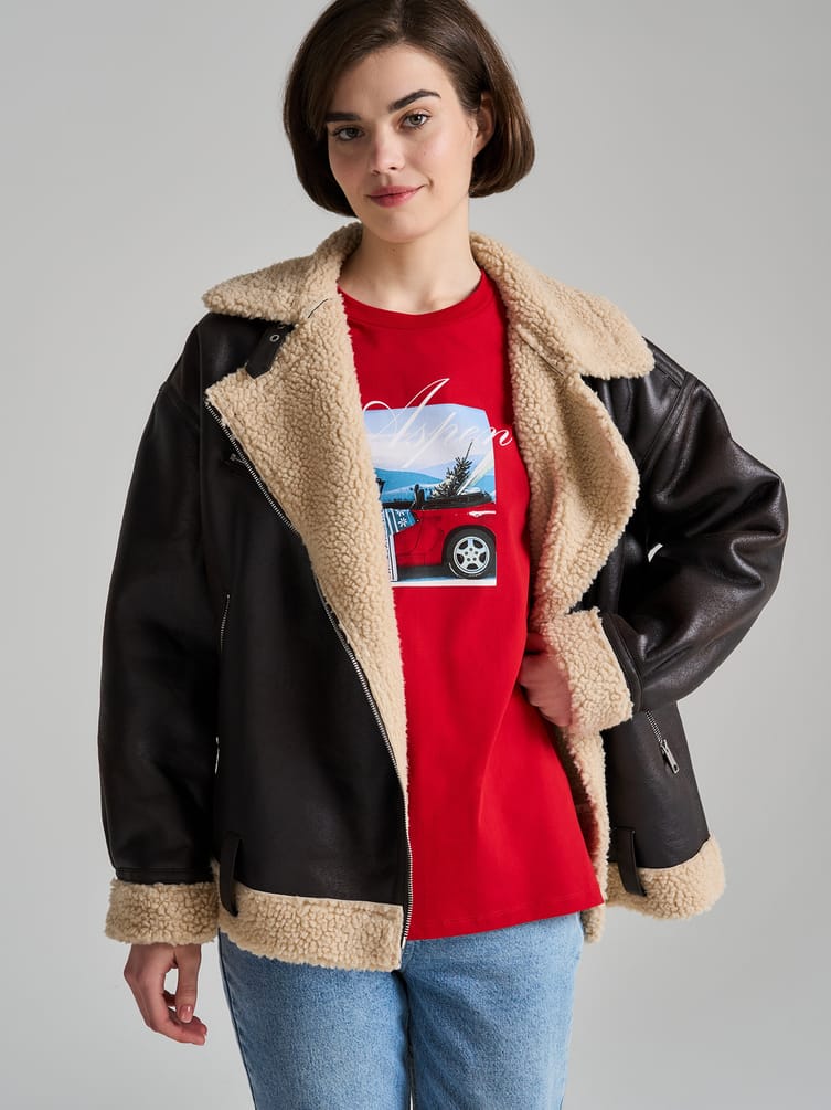 Футболка оверсайз с принтом