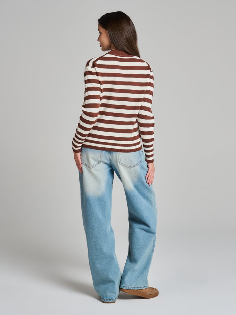 Джемпер трикотажный в полоску