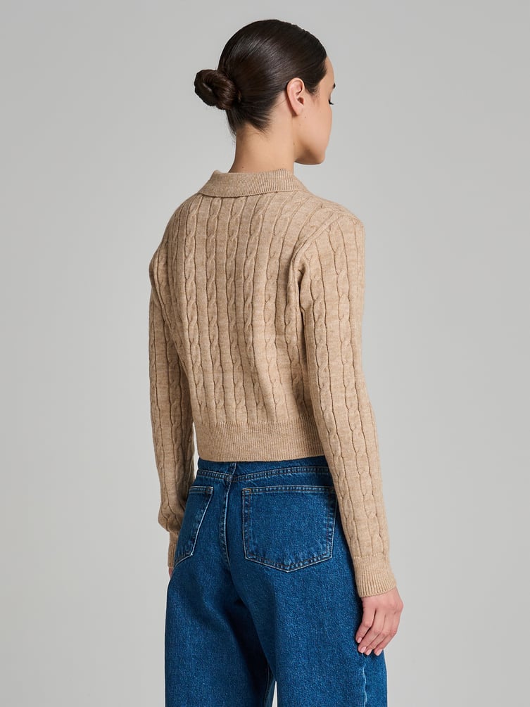 Кардиган на молнии с вышивкой