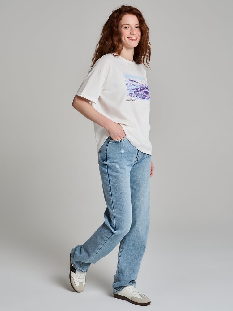 Футболка из хлопка с японским принтом