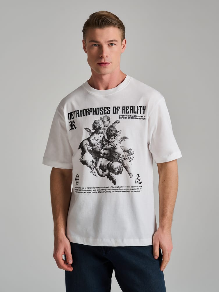 Футболка с принтом ангелов