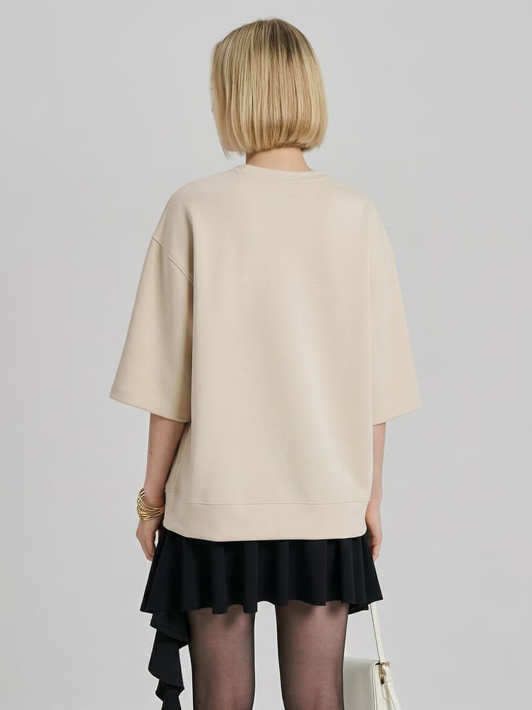 Свитшот трикотажный с коротким рукавом