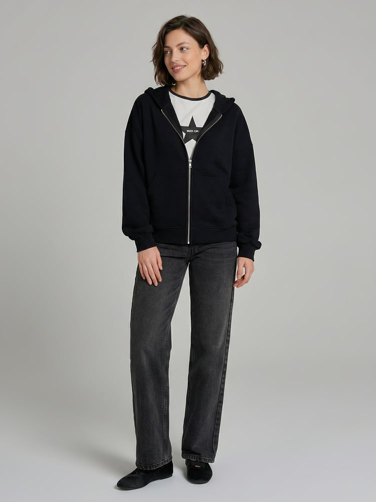 Зип худи  с капюшоном без начеса