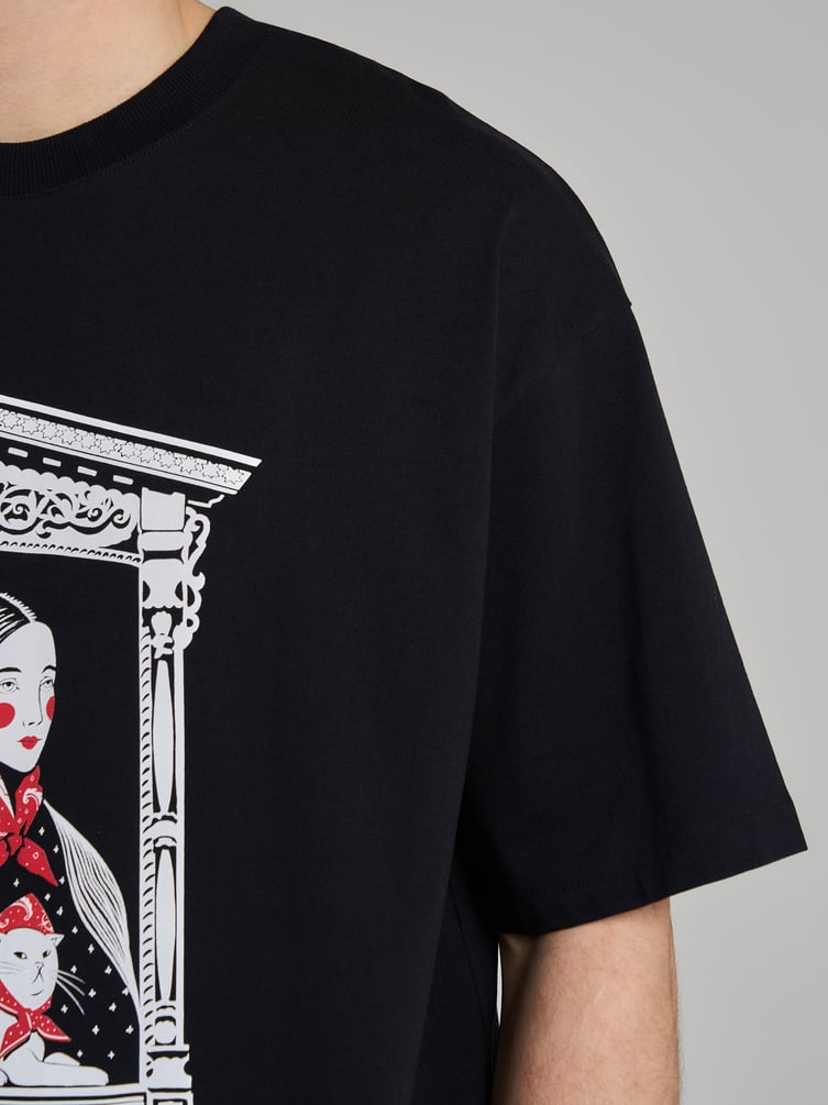 Футболка оверсайз с принтом Russian Vibes