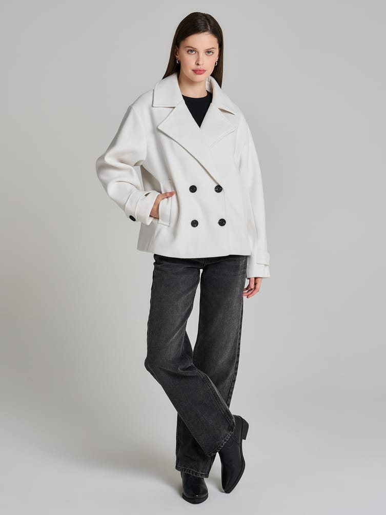 Пальто демисезонное двубортное