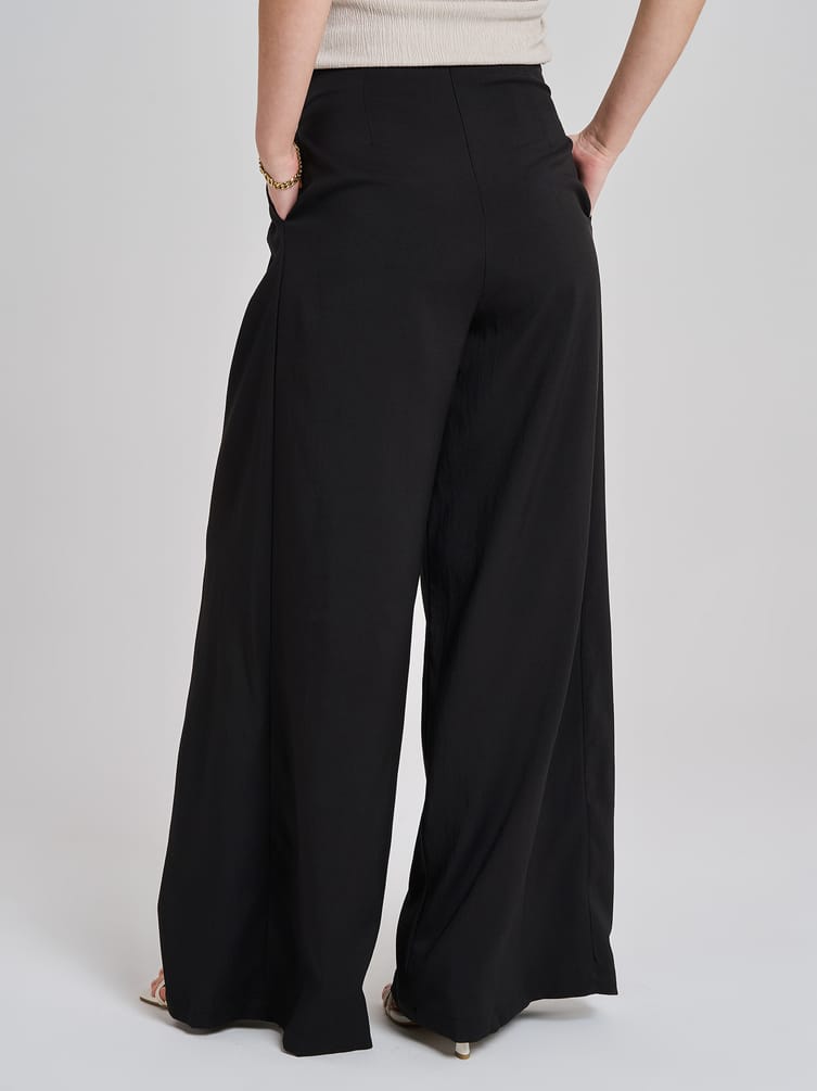 Брюки палаццо классические с защипами