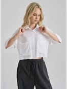 Рубашка укороченная с карманами