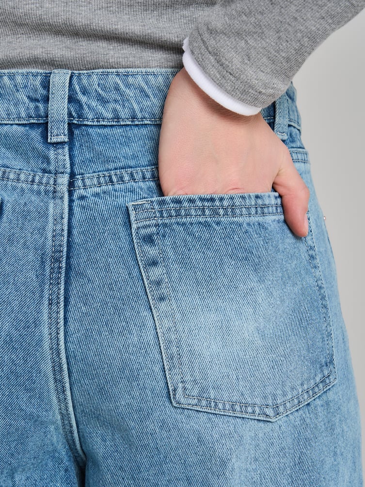 Джинсы Baggy с винтажной стиркой