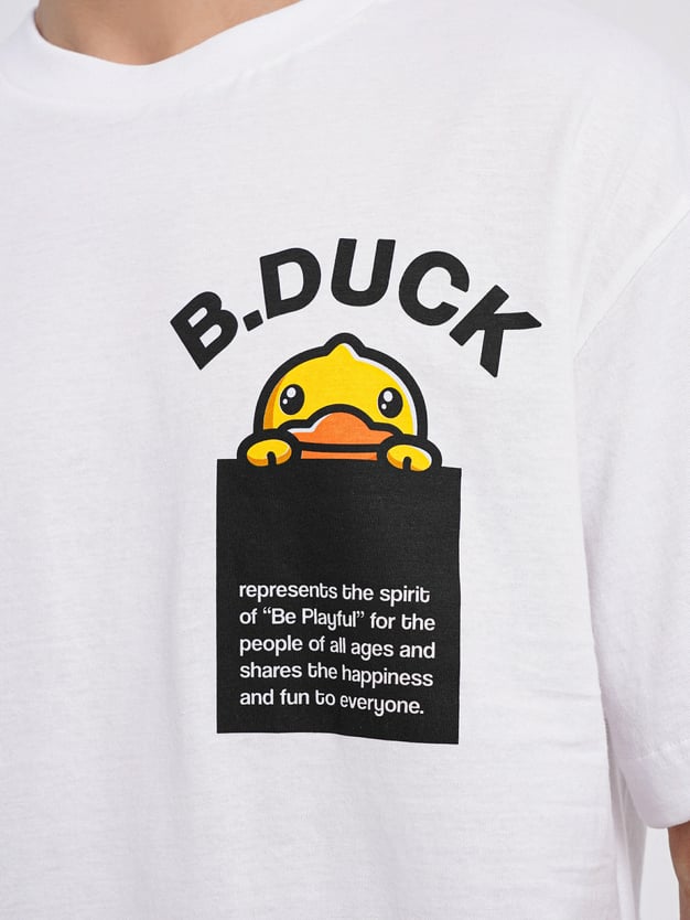 Хлопковая футболка с принтом B. Duck