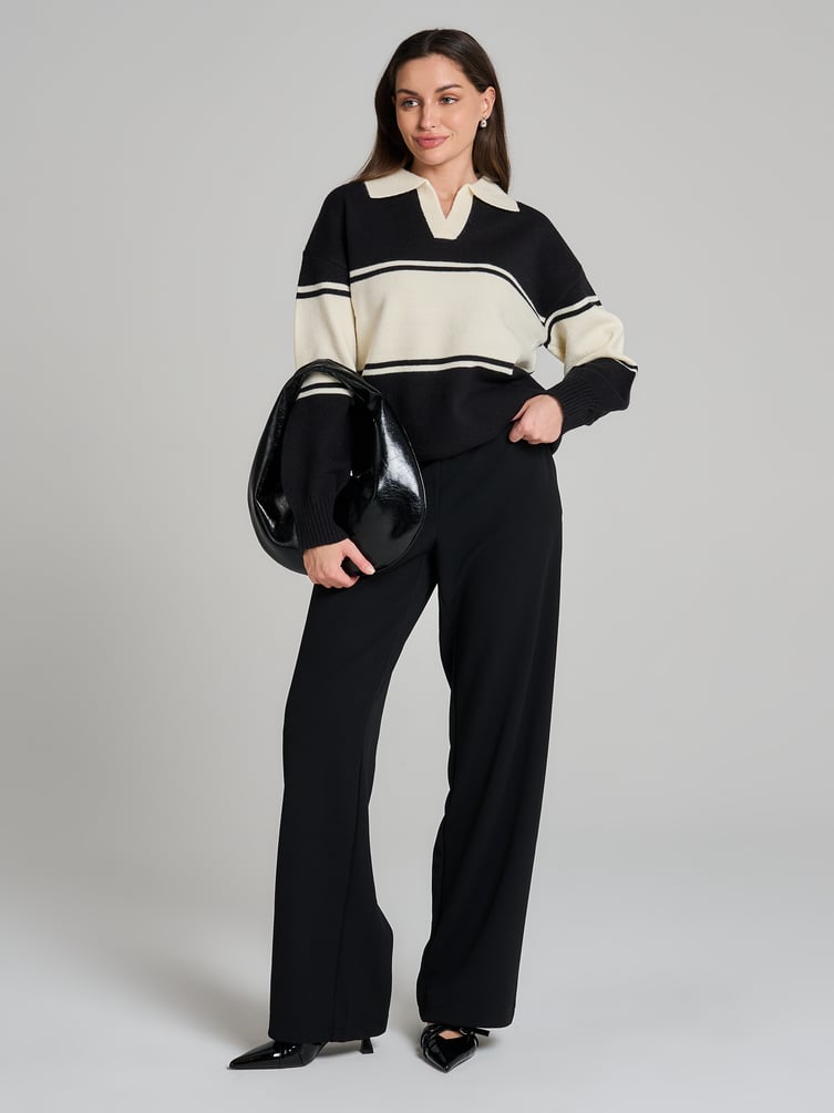 Свитер поло в плоску