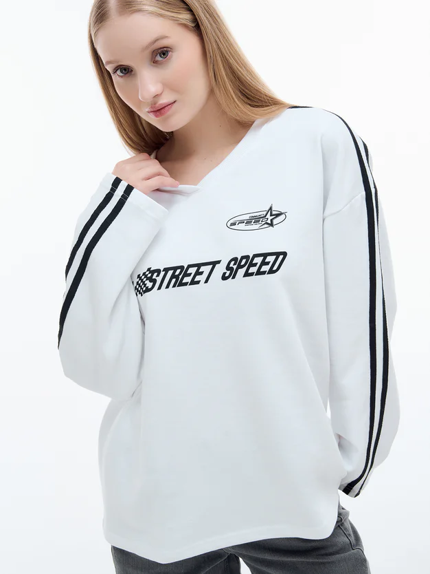 Спортивный свитшот с надписью Street speed