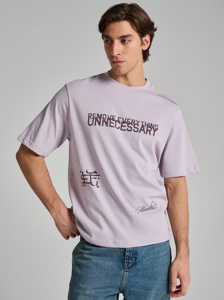 Футболка оверсайз из хлопка с надписью