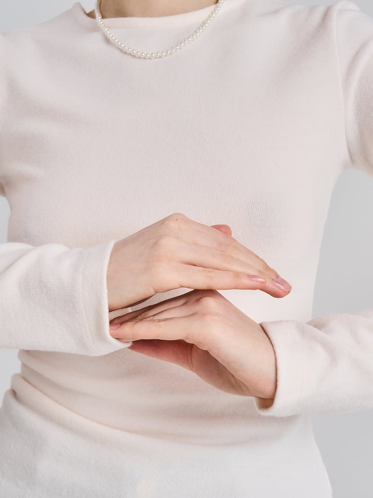 Лонгслив асимметричный с драпировкой