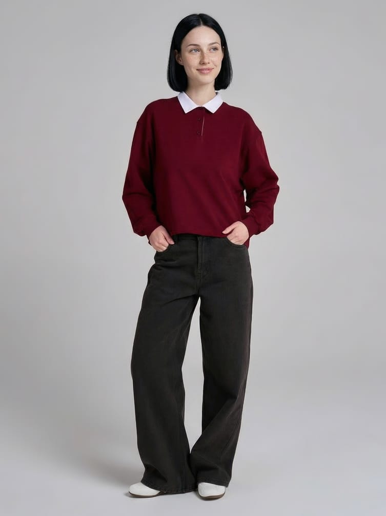 Рубашка-поло с длинным рукавом