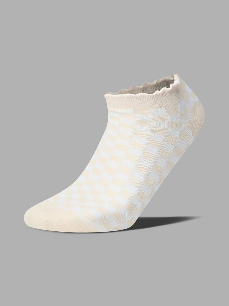 Носки - 3 пары в клетку и с рюшами