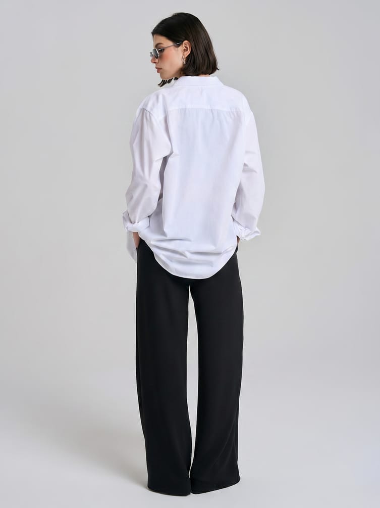 Брюки широкие на резинке