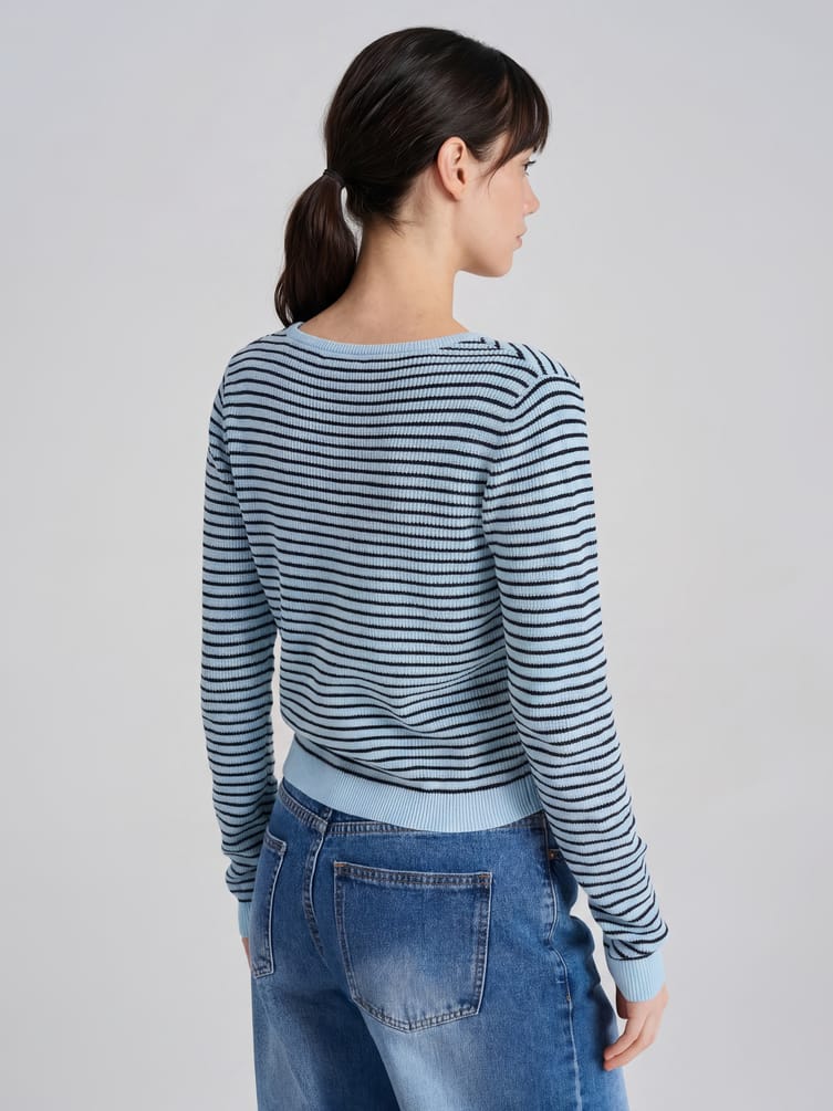 Кардиган полосатый на пуговицах