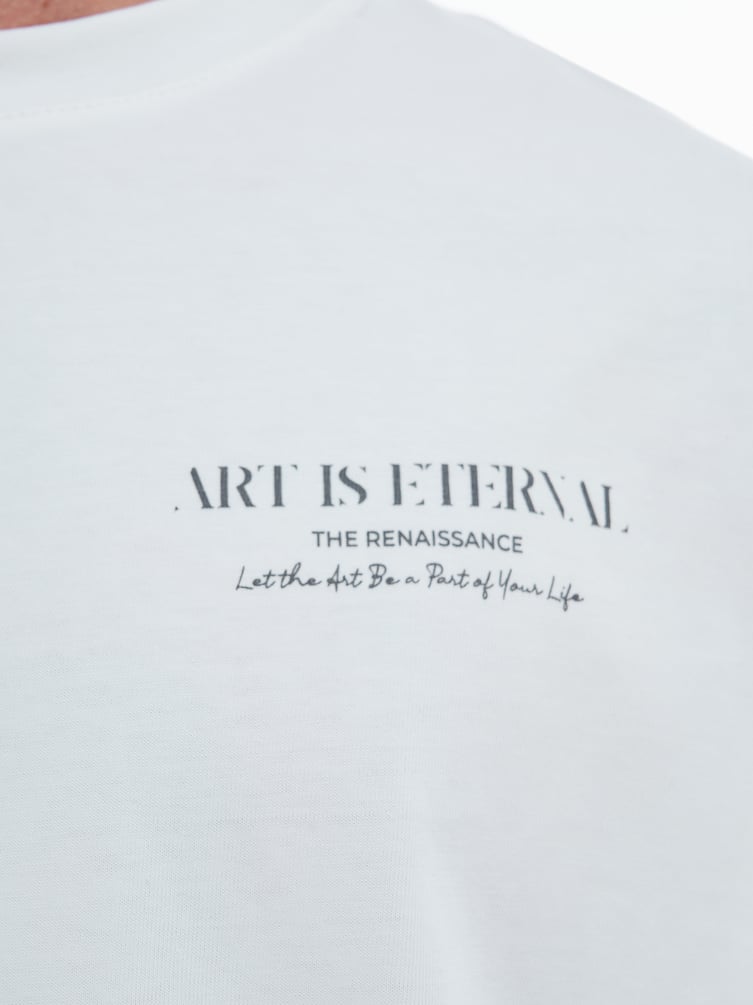 Хлопковая футболка с принтом на спине