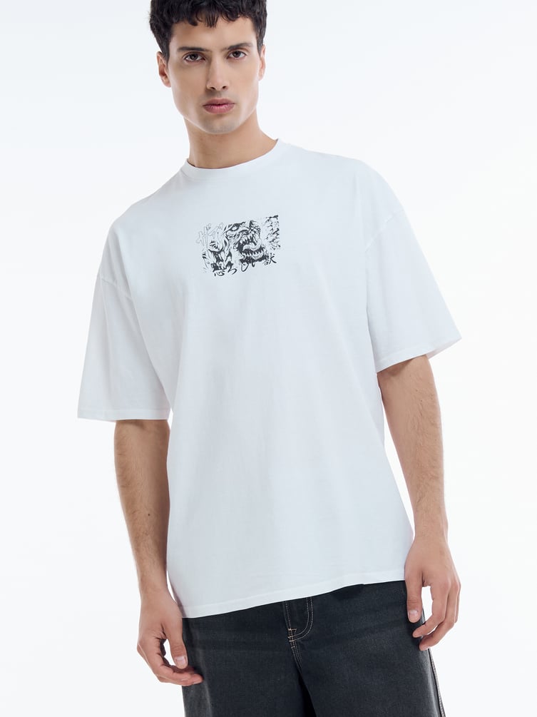 Футболка с принтом аниме монстра