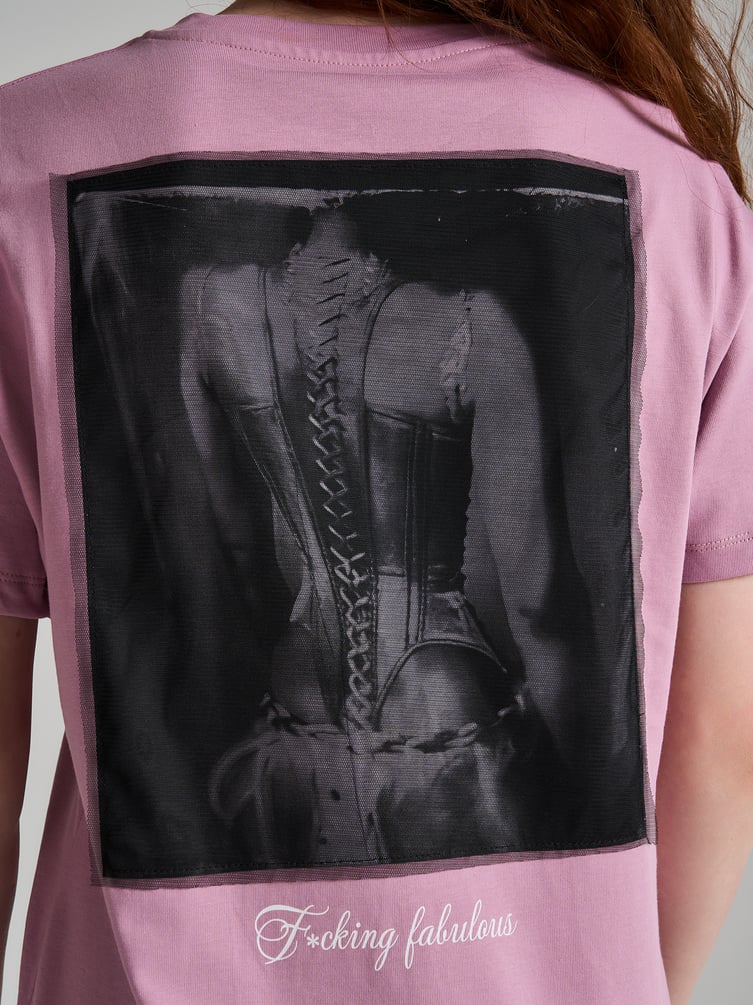 Футболка оверсайз с принтом на спине