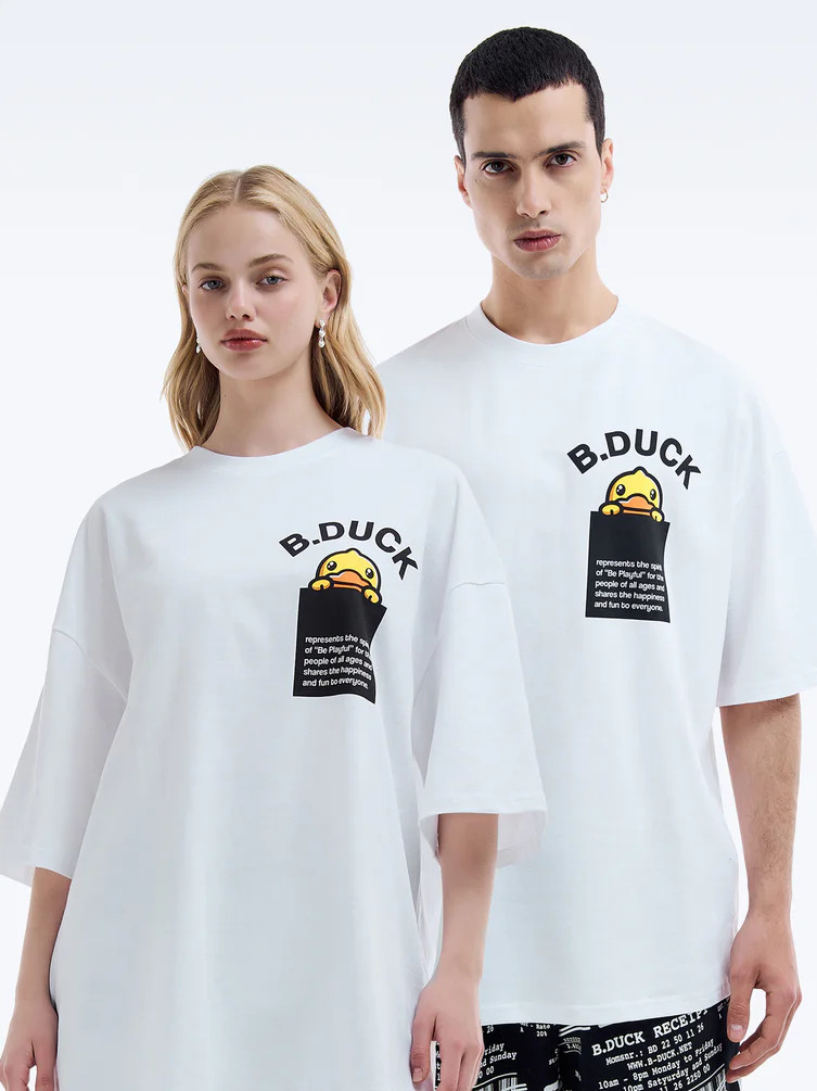 Хлопковая футболка с принтом B. Duck