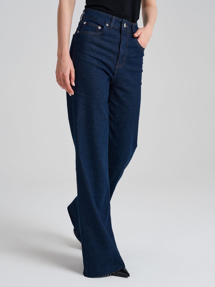 Джинсы wide leg широкие