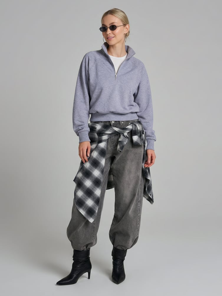 Толстовка Half Zip с высоким горлом