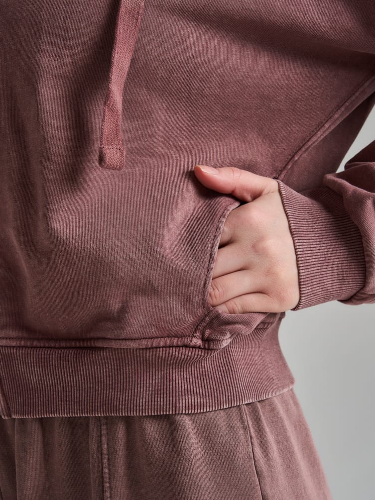 Зип худи оверсайз с вареным эффектом