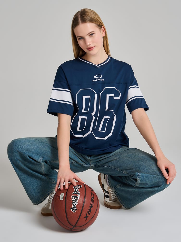 Спортивная футболка оверсайз с надписью