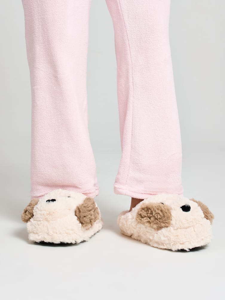 Плюшевые тапки игрушки в виде собачек