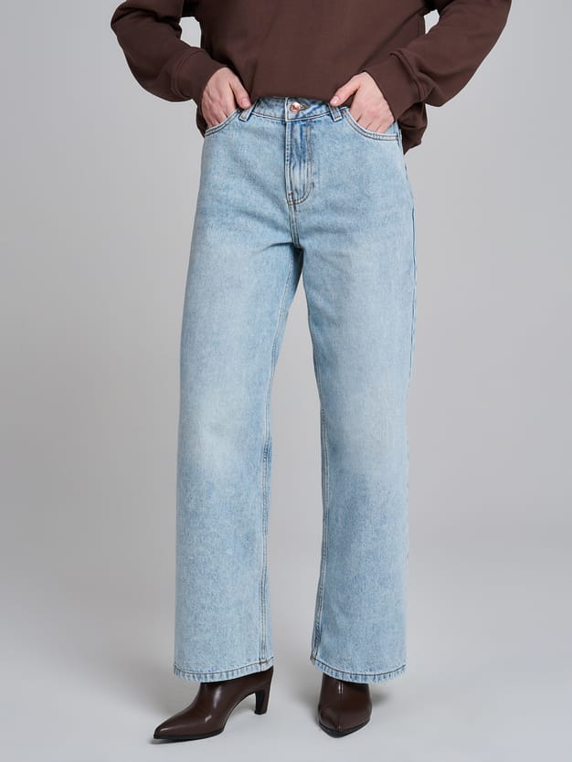 Джинсы Baggy с винтажной стиркой