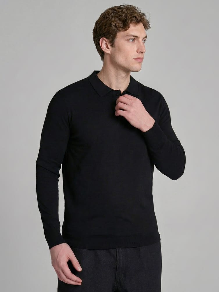 Джемпер поло хлопковый