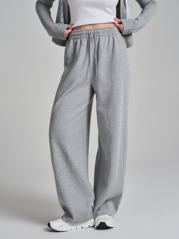 Брюки широкие повседневные