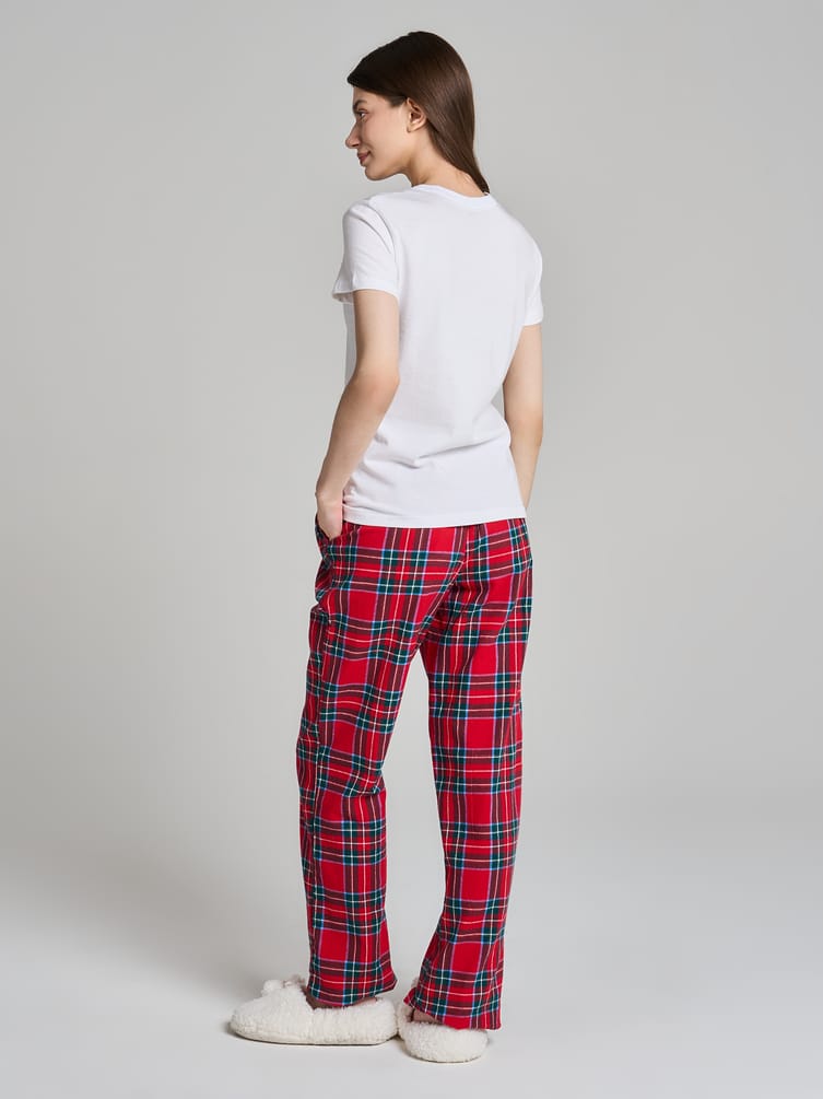 Пижамные брюки в клетку