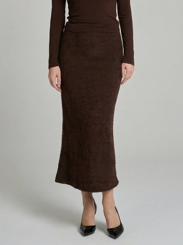 Юбка миди трикотажная