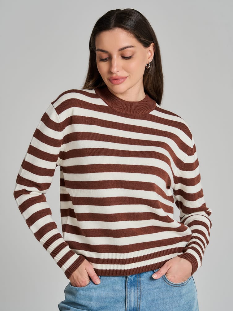 Джемпер трикотажный в полоску