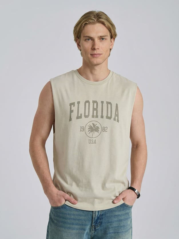 Футболка без рукавов с надписью Florida
