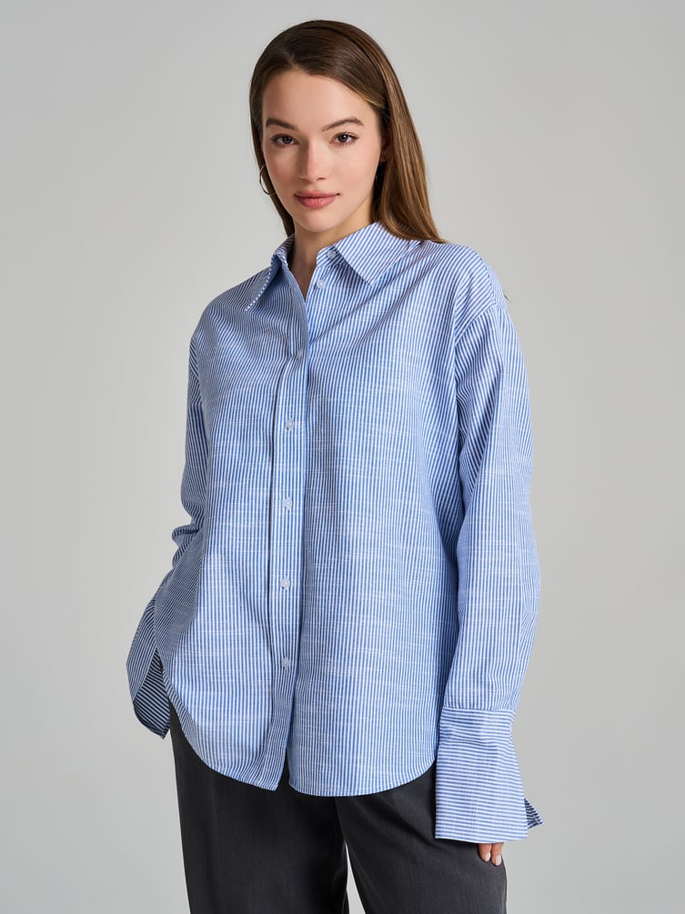 Рубашка оверсайз в полоску