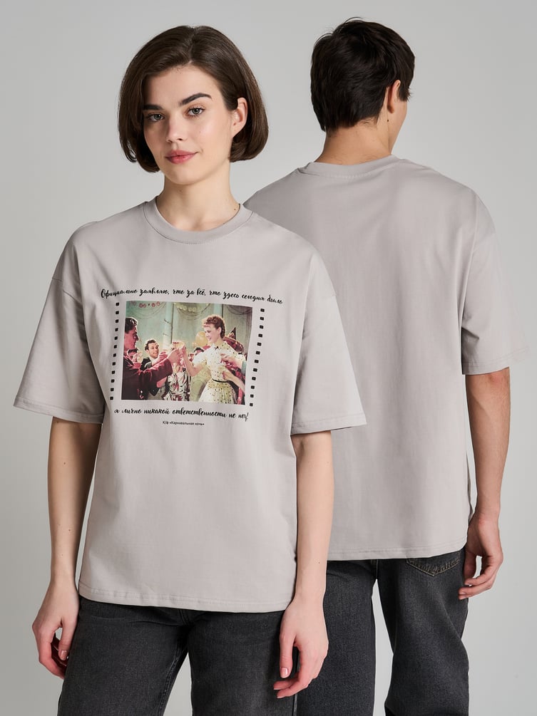 Футболка оверсайз с принтом Мосфильм